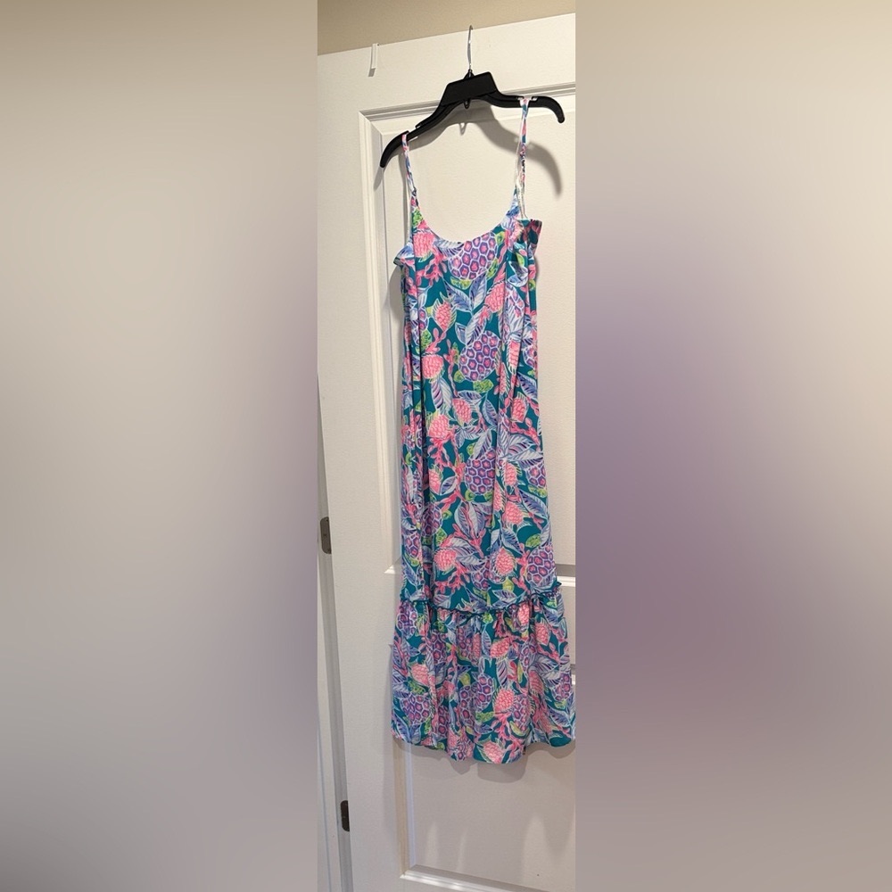 Lilly Pulitzer Pink and Blue A-Line Dress